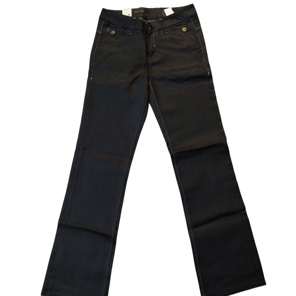 G-Star Raw Gate Slacks Straight Leg Comfort Deeptone Denim Raw Jeans Sz 26 NWT